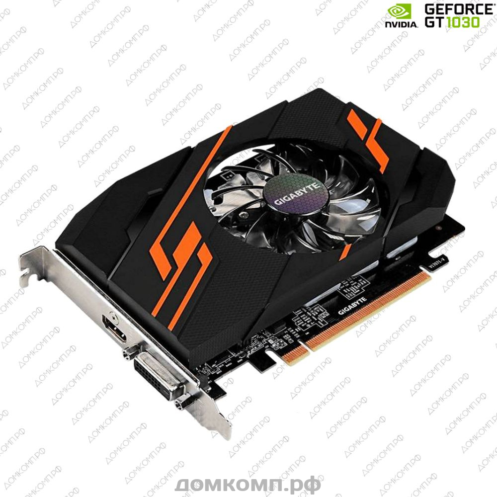 Игровая Видеокарта Gigabyte GeForce GT 1030 OC (GV-N1030OC-2GI) в Оренбурге  недорого — купить в домкомп.рф